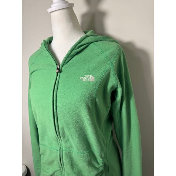 The North Face Green Fleece Zip Up Jacket Size M - Picture 2 of 6